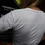 Remera Dama espalda viscosa de spum lisa blanca firma al agua