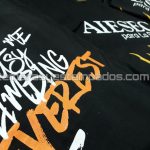 remera negra serigrafia aiesec algodon remerasyestampados.com