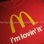remera algodón roja vinilo termo mcdonalds  remerasyestampados.com